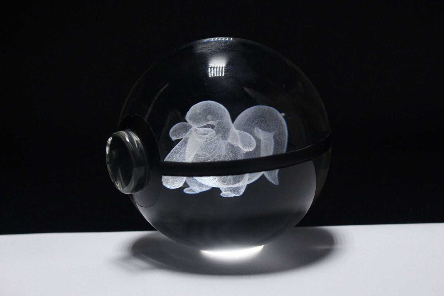 Lickitung Large Crystal Pokeball 3D Laser Engraving