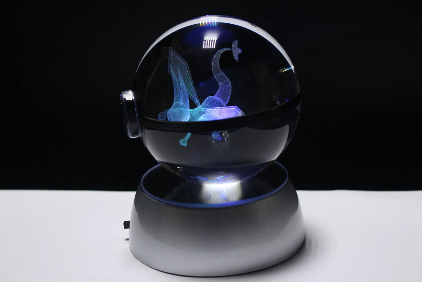 Flygon Large Crystal Pokeball 3D Laser Engraving