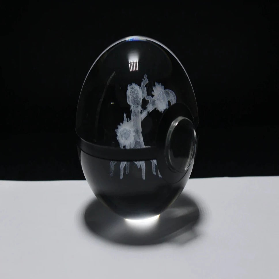 Trevenant Large Crystal Pokeball 3D Laser Engraving