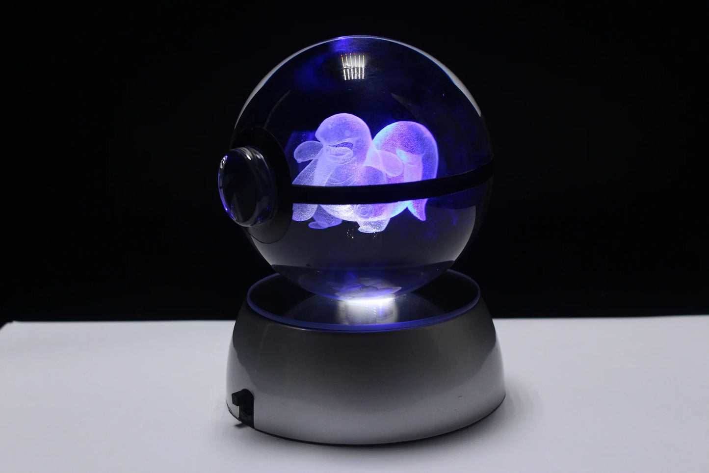 Lickitung Large Crystal Pokeball 3D Laser Engraving