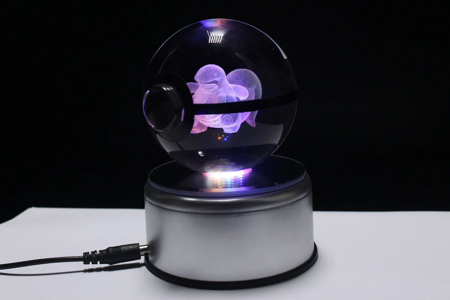 Lickitung Large Crystal Pokeball 3D Laser Engraving