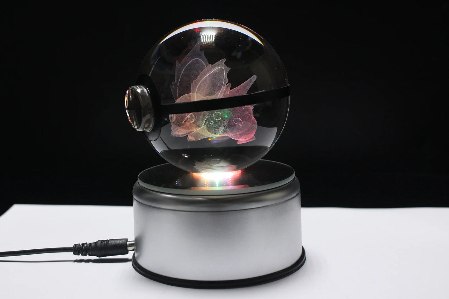 Nidoran Male ♂ Large Crystal Pokeball 3D Laser Engraving
