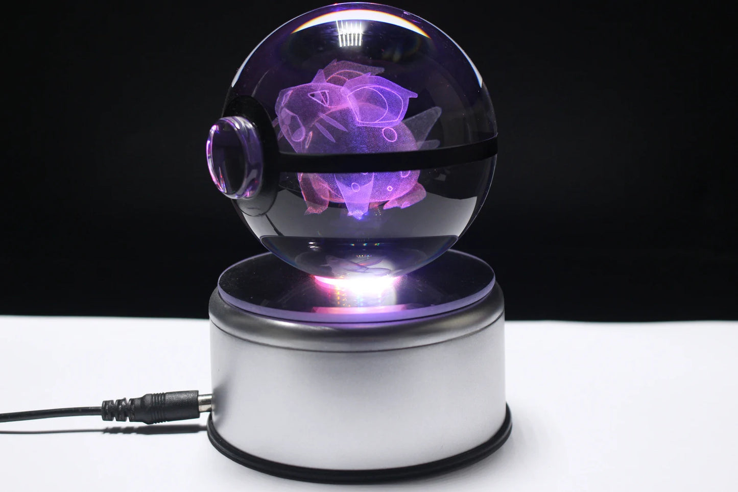 Nidoran Female ♀ Large Crystal Pokeball 3D Laser Engraving