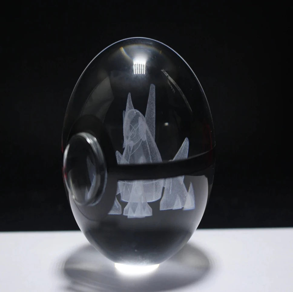 Gigalith Large Crystal Pokeball 3D Laser Engraving
