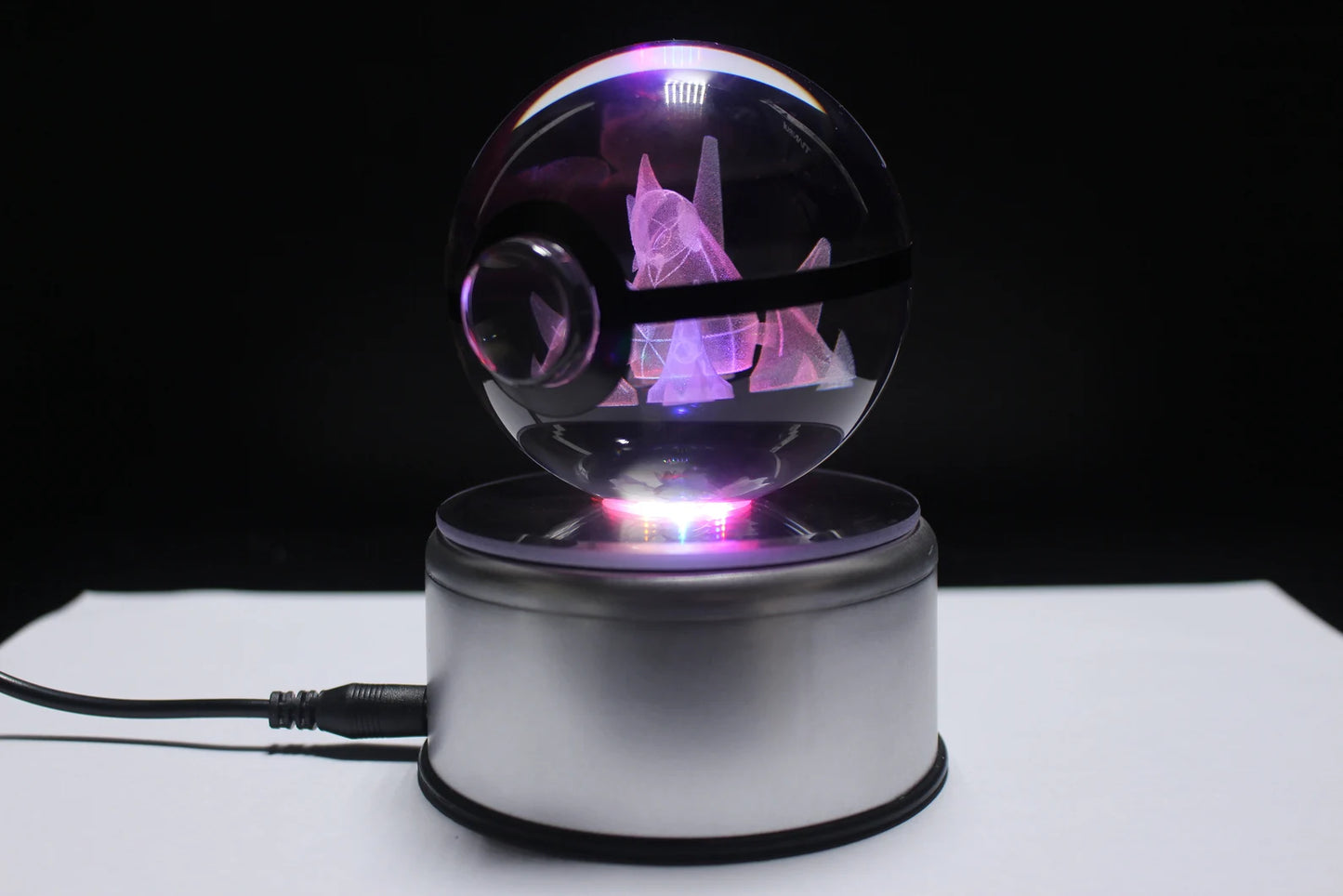 Gigalith Large Crystal Pokeball 3D Laser Engraving