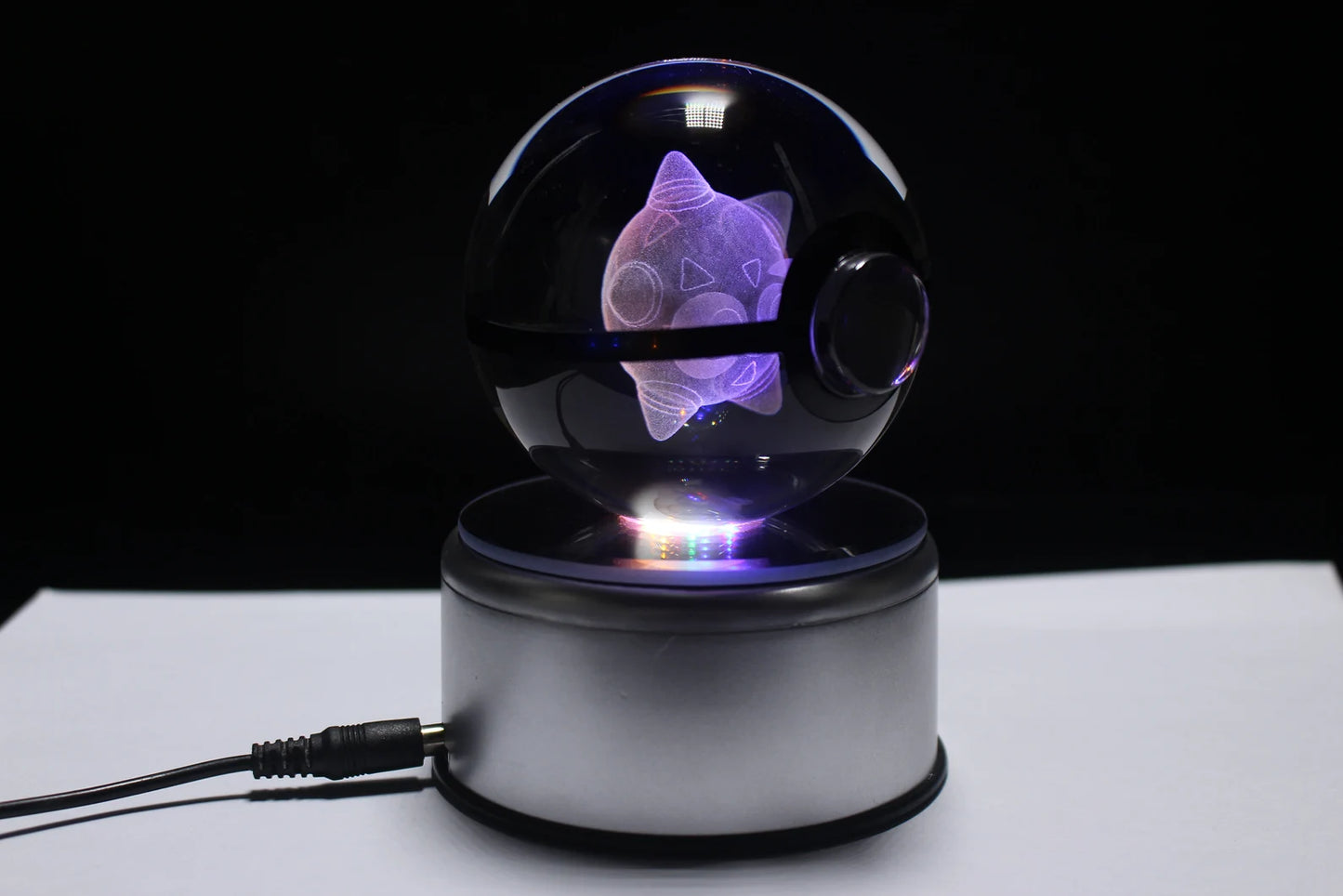 Minior Large Crystal Pokeball 3D Laser Engraving