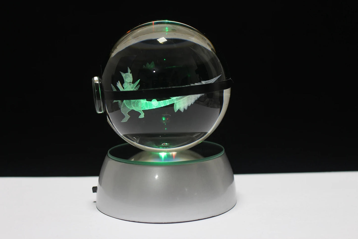 Mega Sceptile Large Crystal Pokeball 3D Laser Engraving