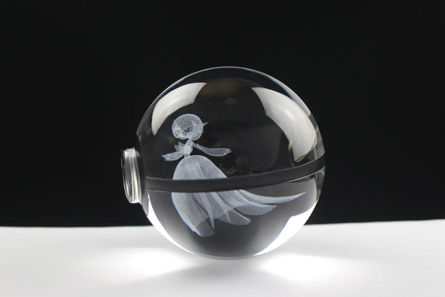 Gardevoir Large Crystal Pokeball 3D Laser Engraving