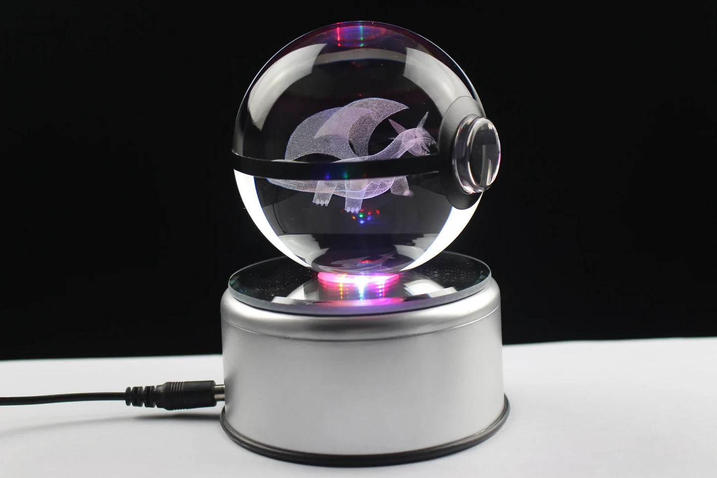 Salamence Large Crystal Pokeball 3D Laser Engraving