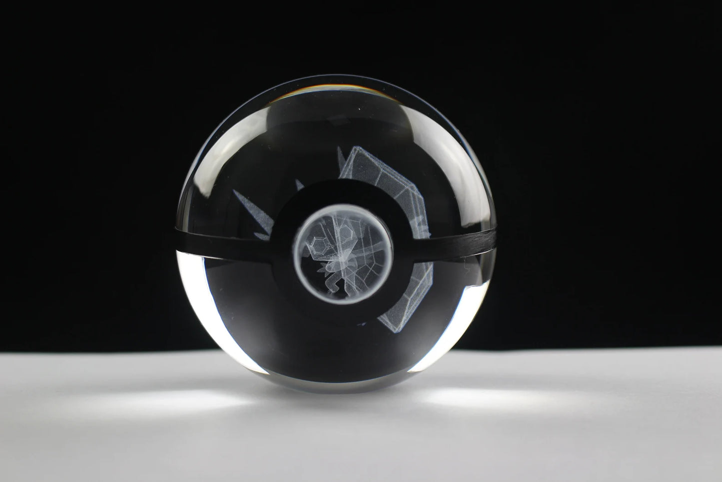 Mega Sableye Large Crystal Pokeball 3D Laser Engraving