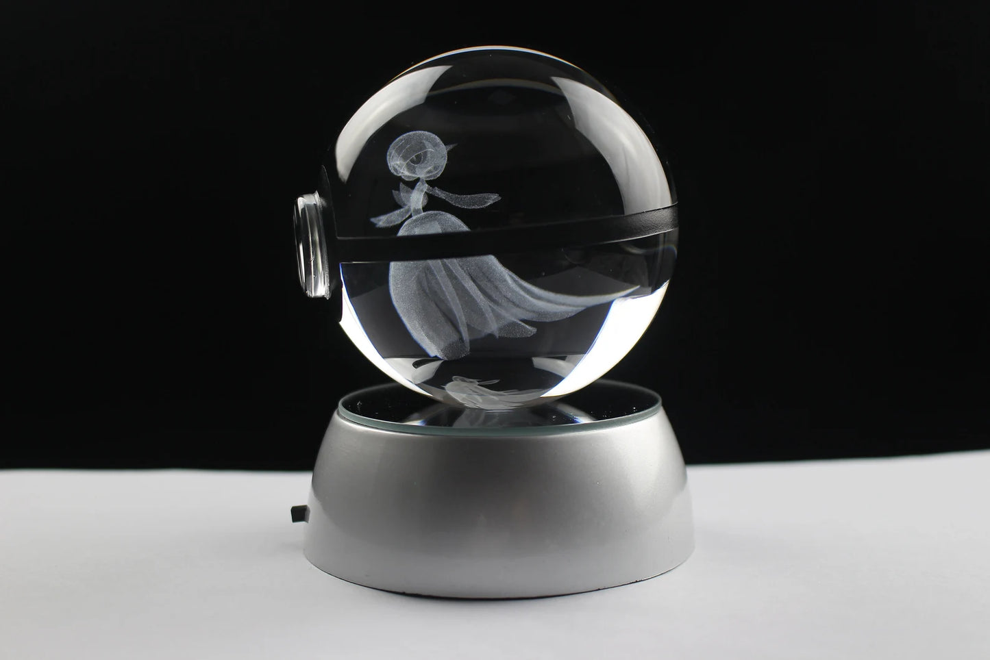 Gardevoir Large Crystal Pokeball 3D Laser Engraving