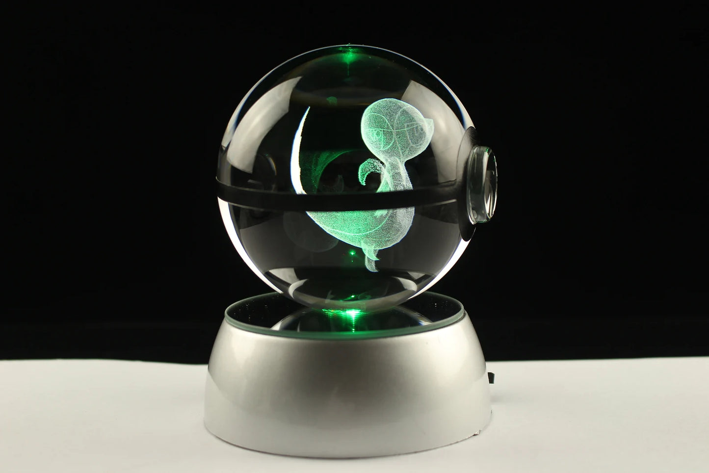 Snivy Large Crystal Pokeball 3D Laser Engraving