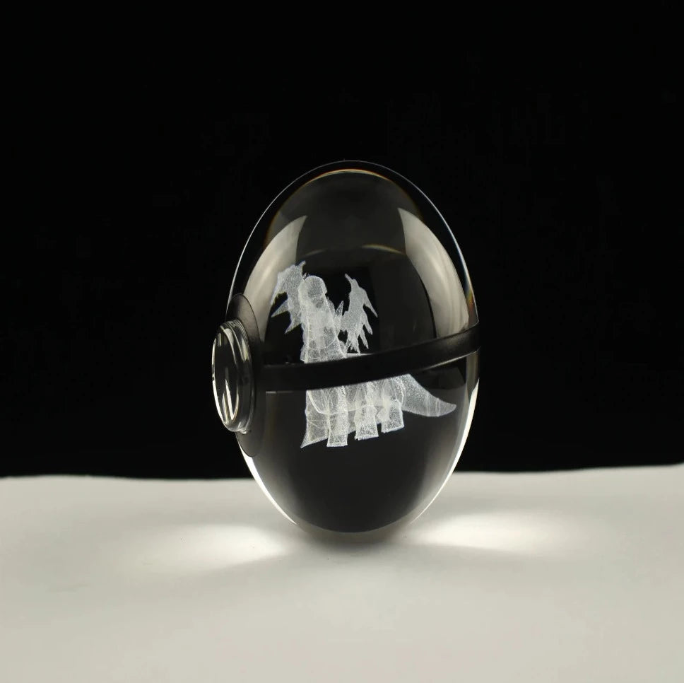 Giratina Large Crystal Pokeball 3D Laser Engraving