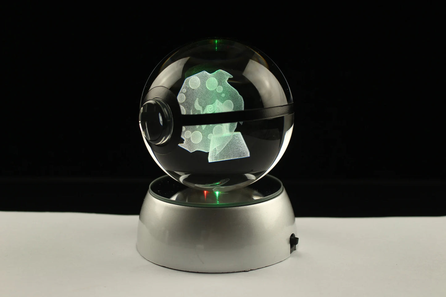 Spiritomb Large Crystal Pokeball 3D Laser Engraving