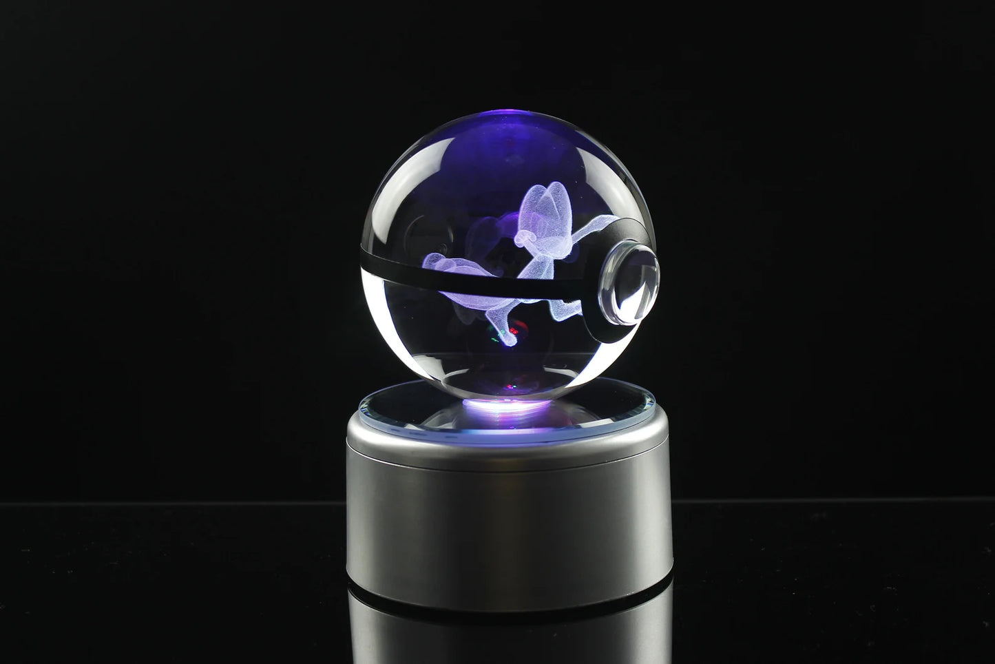 Treecko Large Crystal Pokeball 3D Laser Engraving