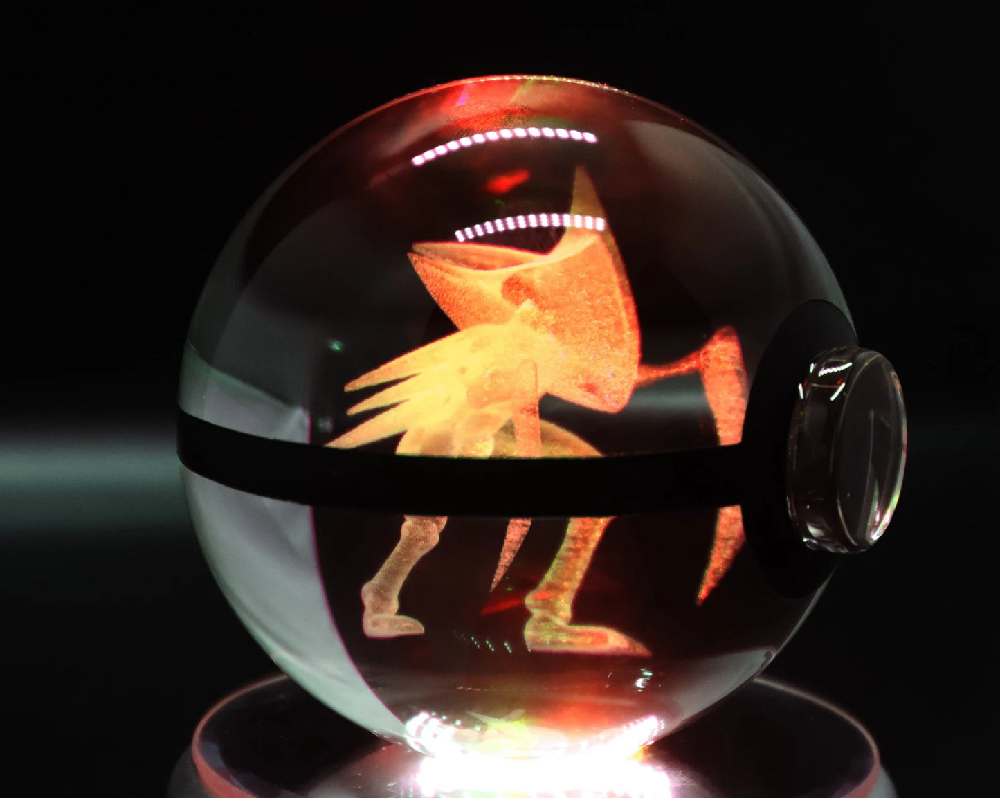 Kabutops Large Crystal Pokeball 3D Laser Engraving