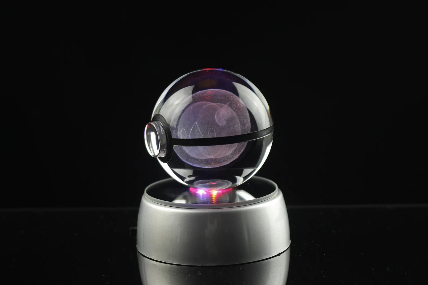 Solosis Large Crystal Pokeball 3D Laser Engraving