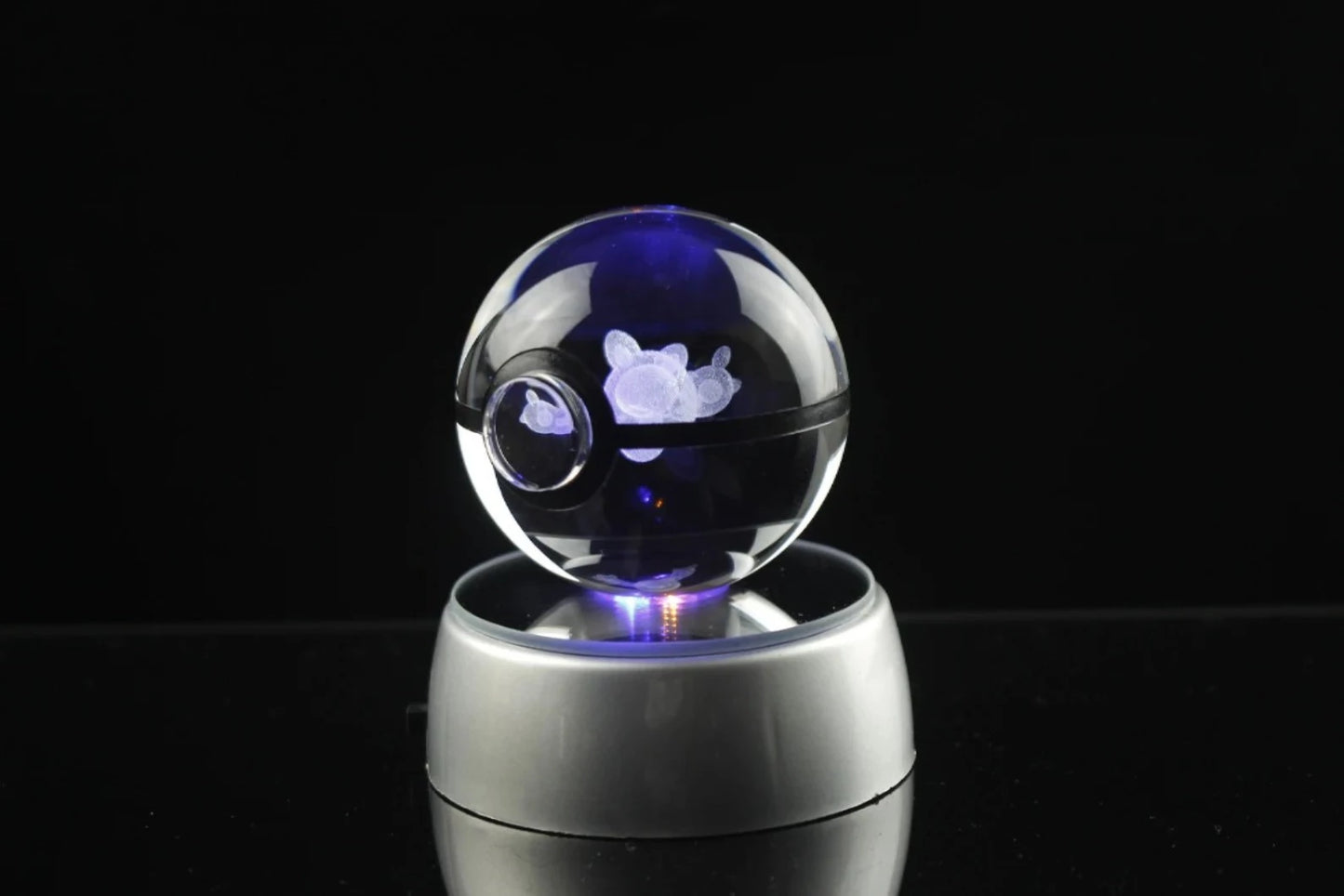 Reuniclus Large Crystal Pokeball 3D Laser Engraving