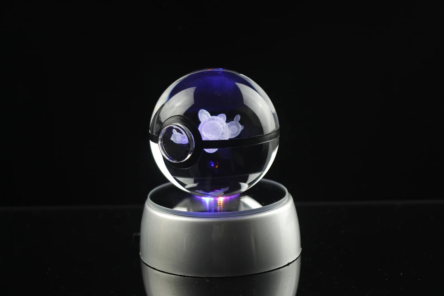 Reuniclus Large Crystal Pokeball 3D Laser Engraving