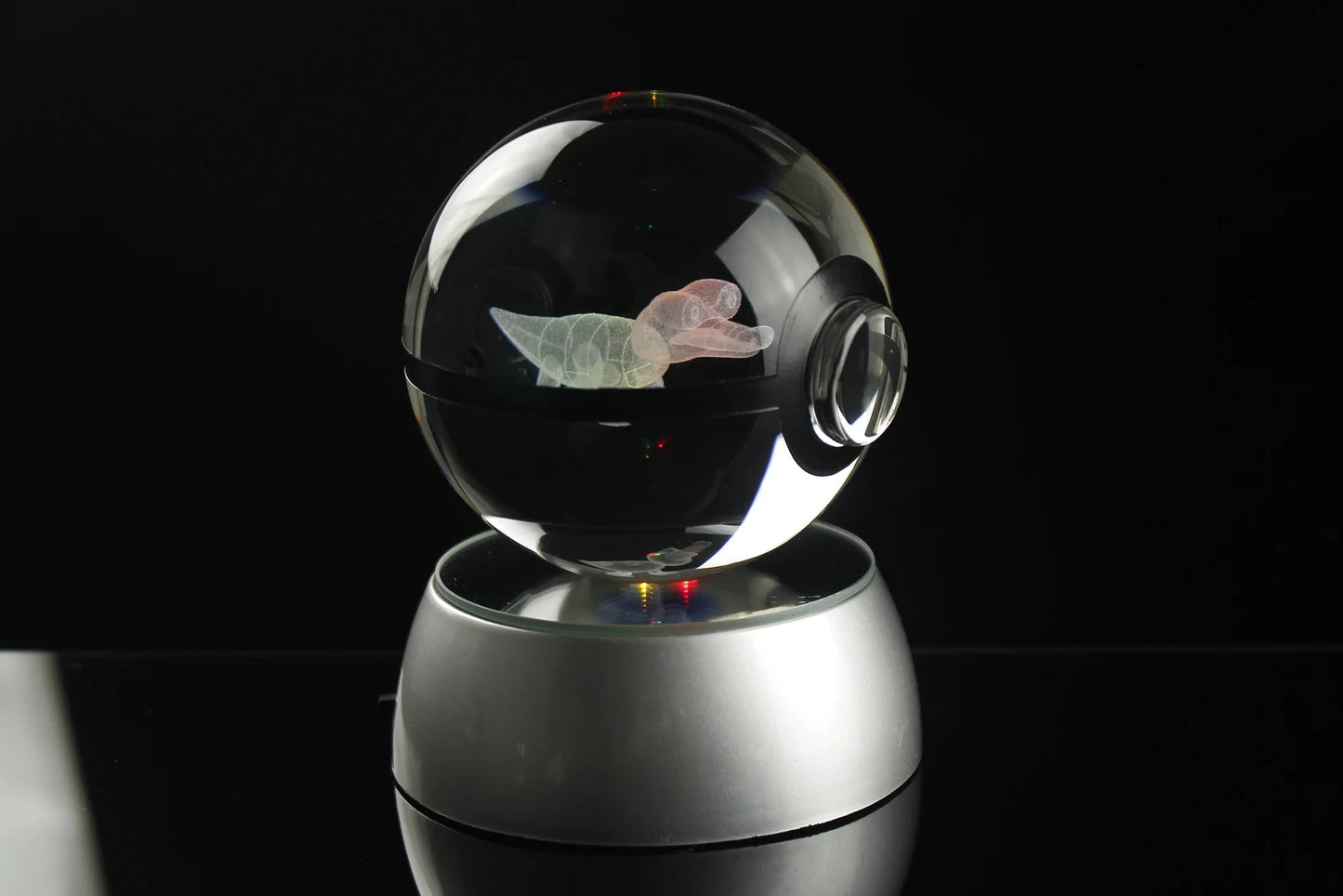 Sandile Large Crystal Pokeball 3D Laser Engraving