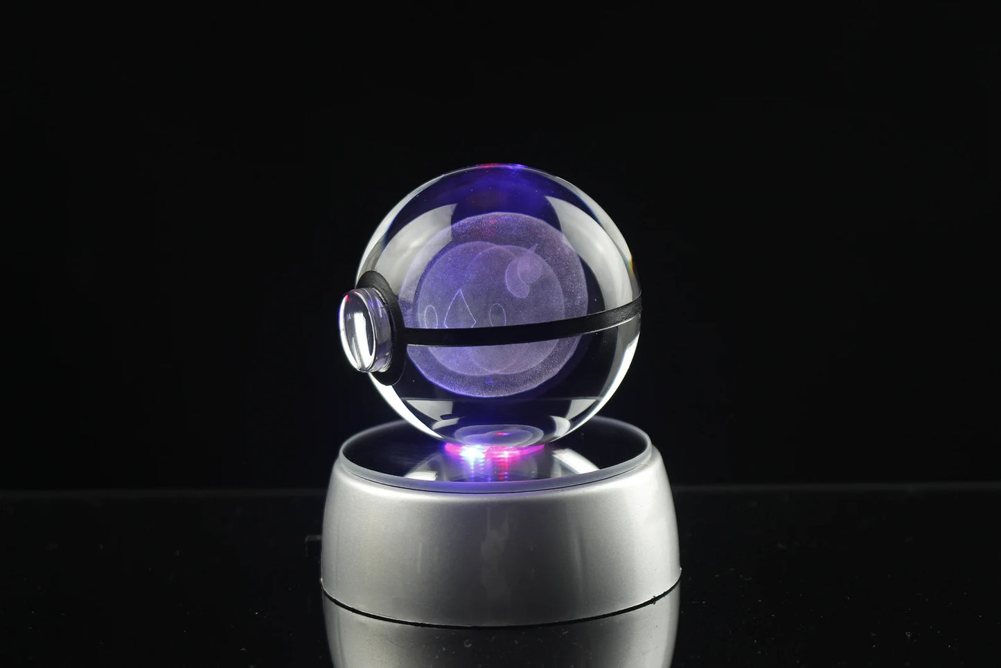 Solosis Large Crystal Pokeball 3D Laser Engraving
