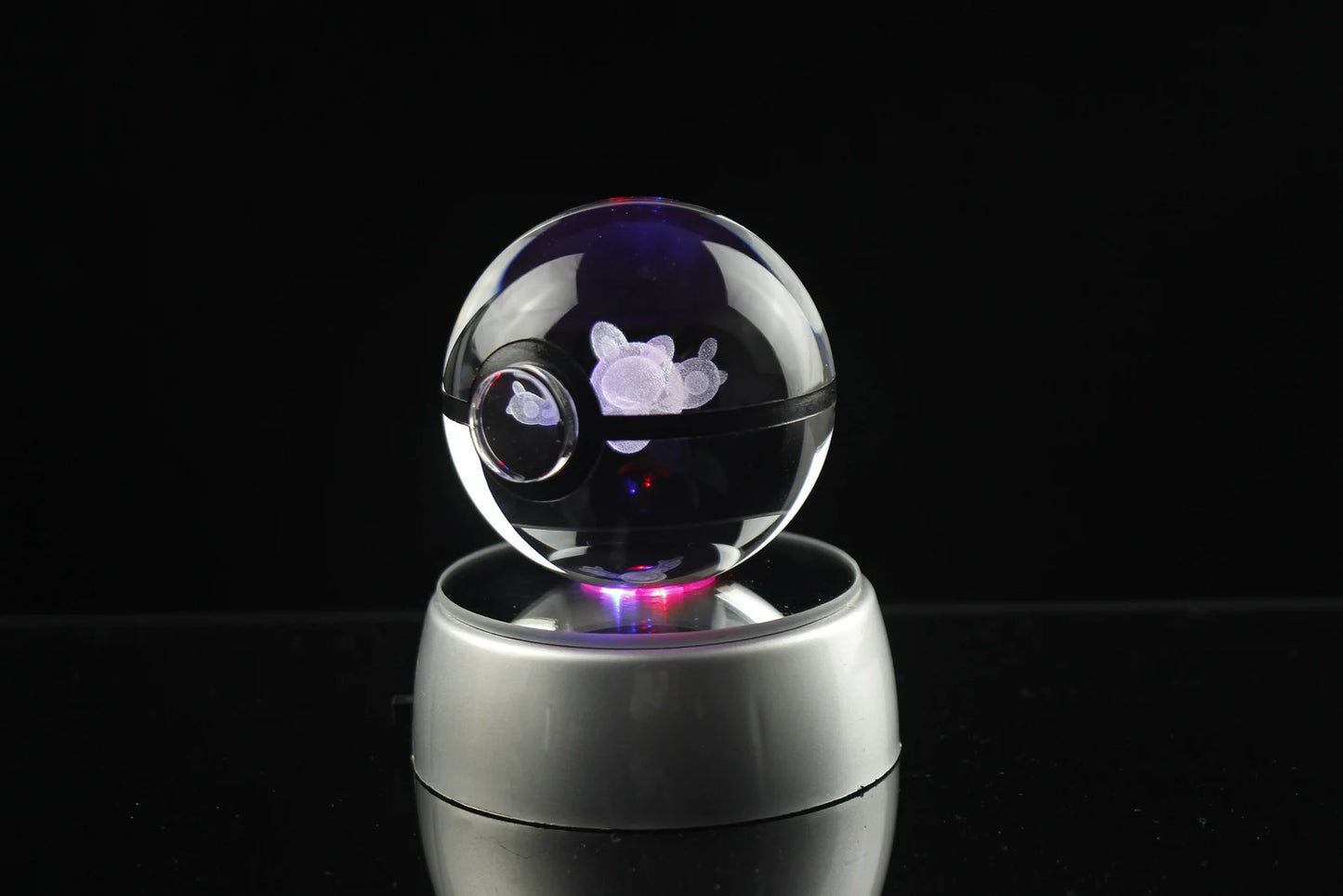 Reuniclus Large Crystal Pokeball 3D Laser Engraving