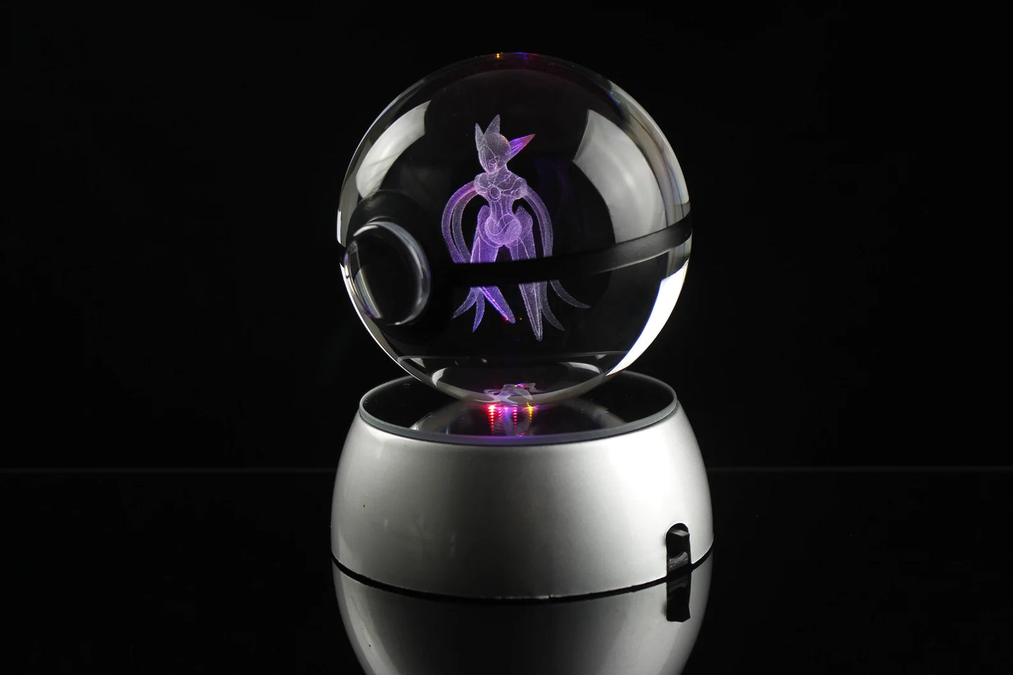 Deoxys Large Crystal Pokeball 3D Laser Engraving