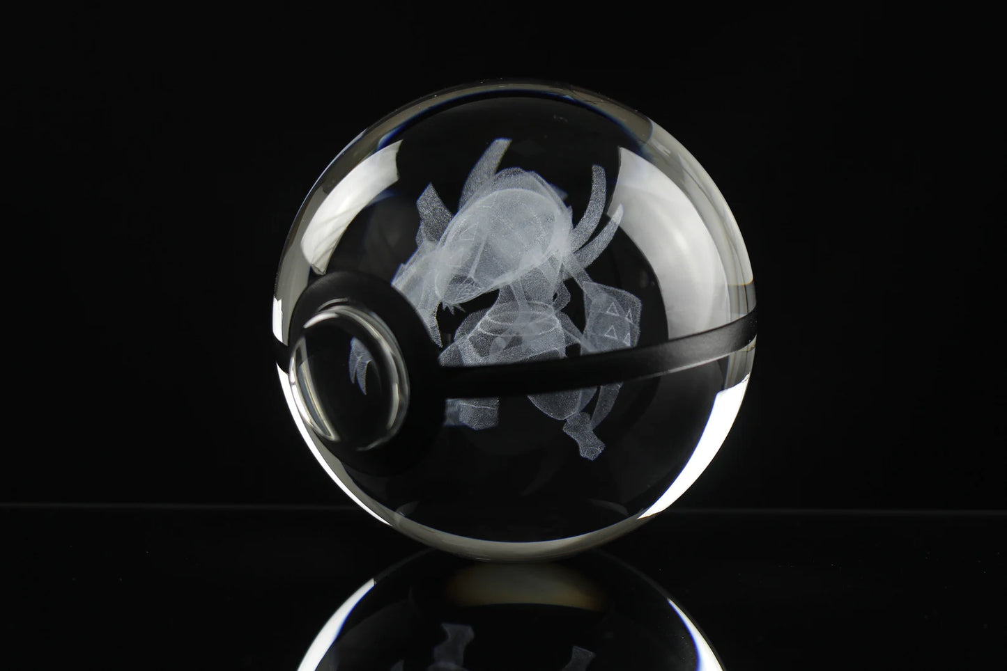 Golisopod Large Crystal Pokeball 3D Laser Engraving