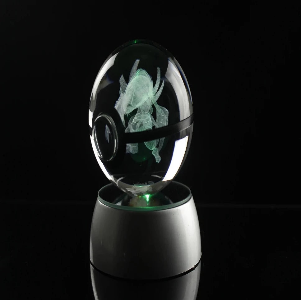 Golisopod Large Crystal Pokeball 3D Laser Engraving