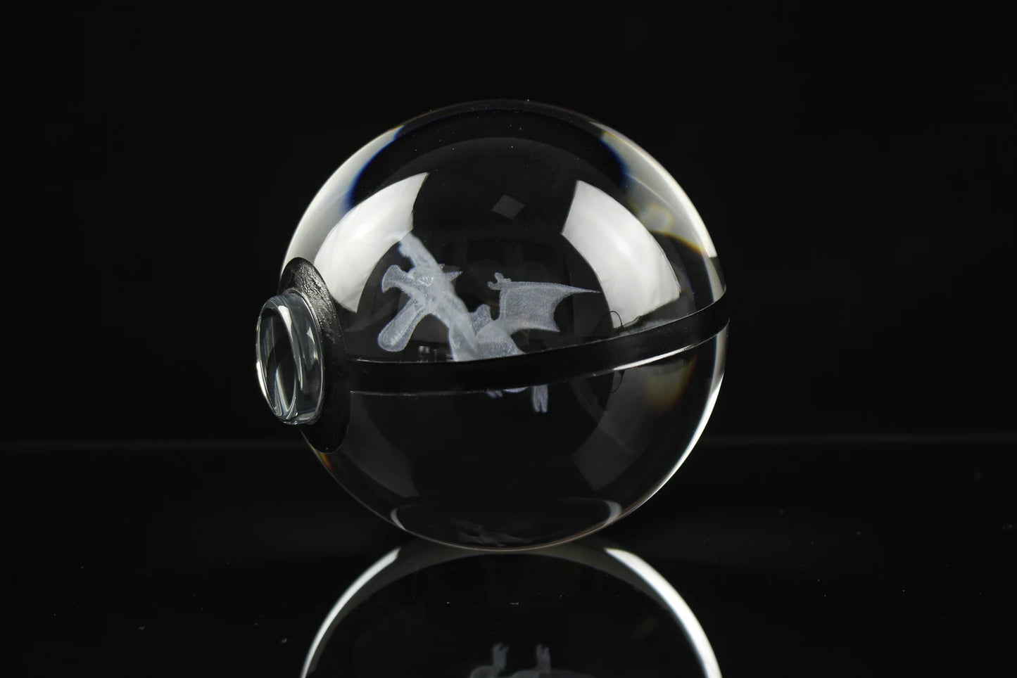 Aerodactyl Large Crystal Pokeball 3D Laser Engraving