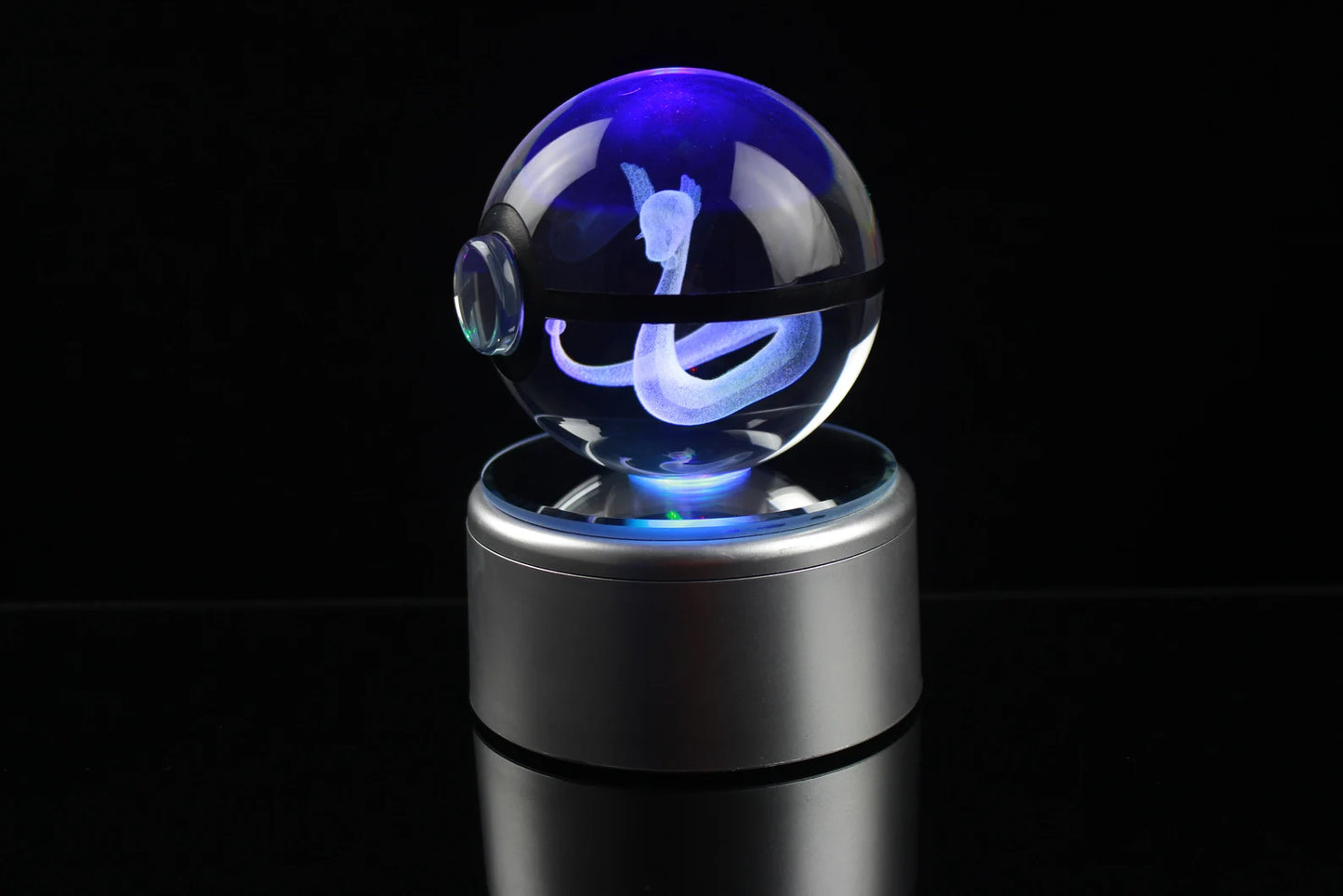 Dragonair Large Crystal Pokeball 3D Laser Engraving