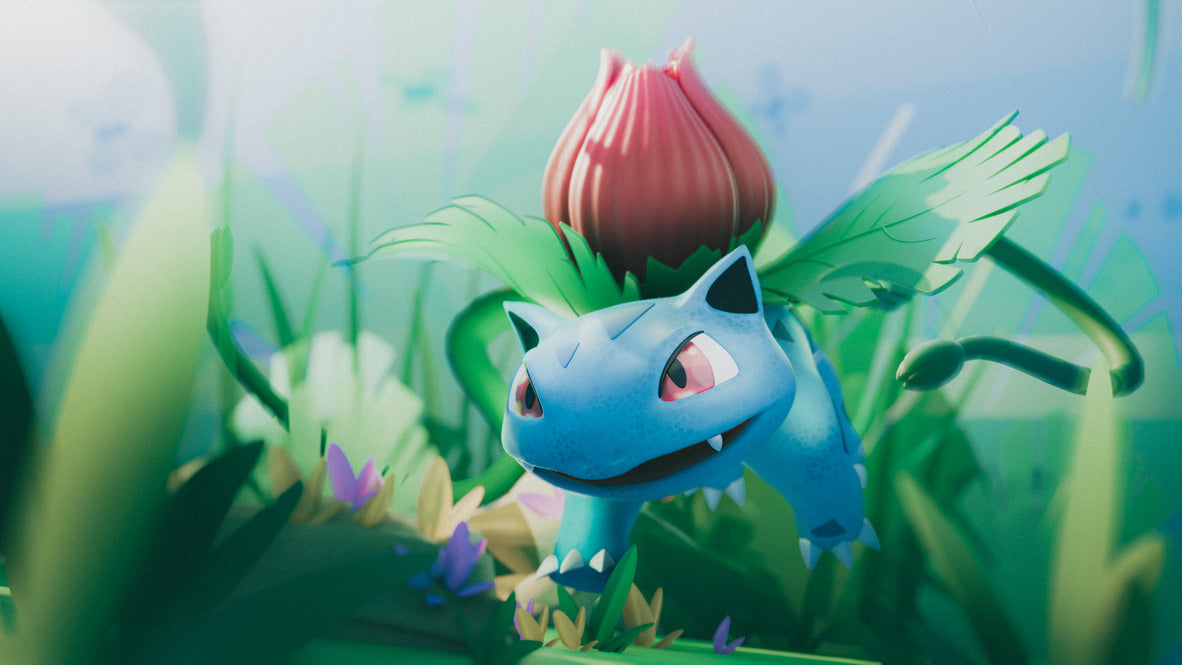 Ivysaur Large Crystal Pokeball 3D Laser Engraving