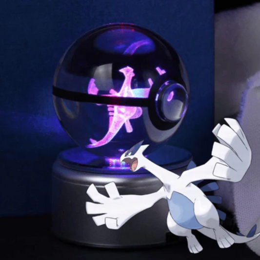Lugia Large Crystal Pokeball 3D Laser Engraving