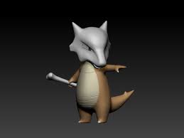 Marowak Large Crystal Pokeball 3D Laser Engraving