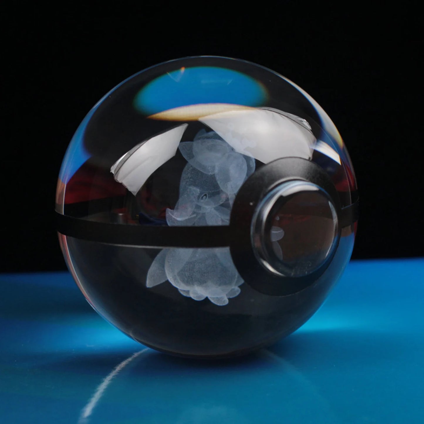 Lilligant Large Crystal Pokeball 3D Laser Engraving