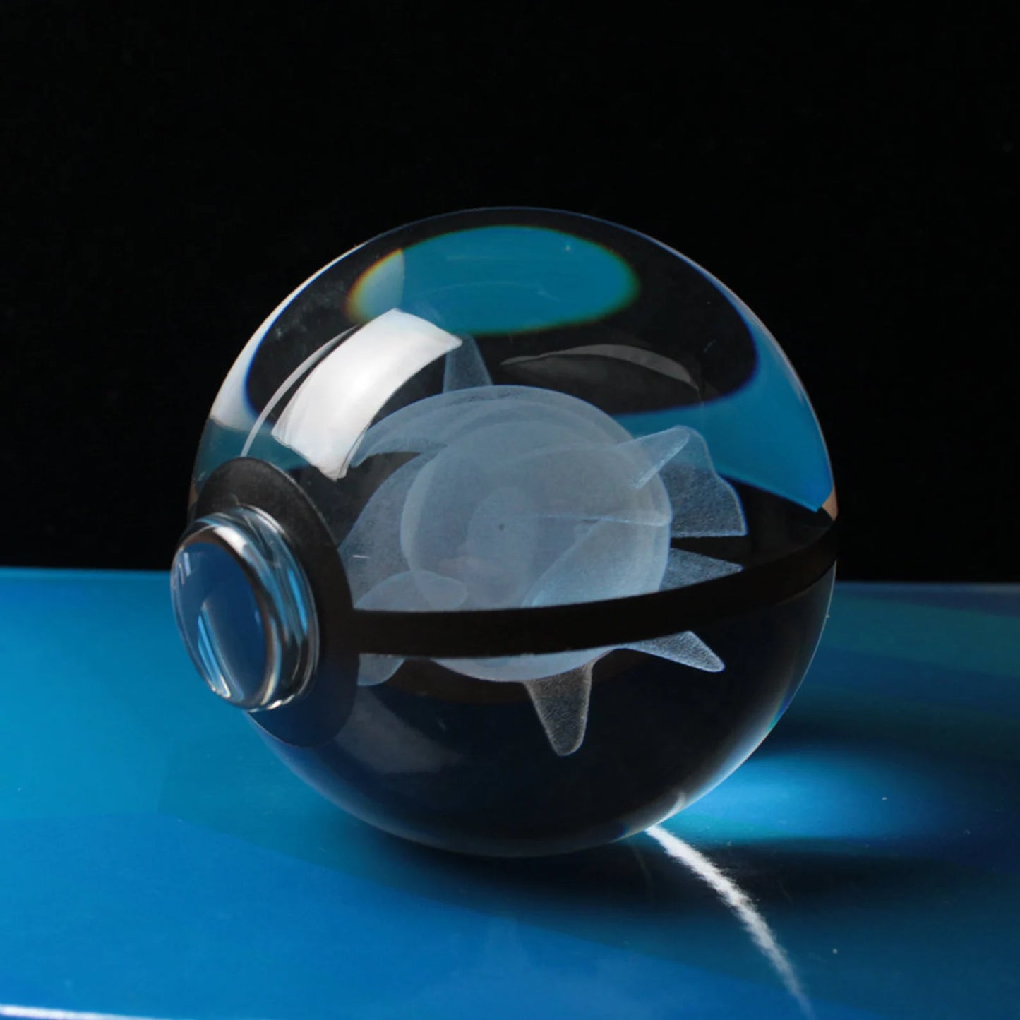 Shellder Large Crystal Pokeball 3D Laser Engraving