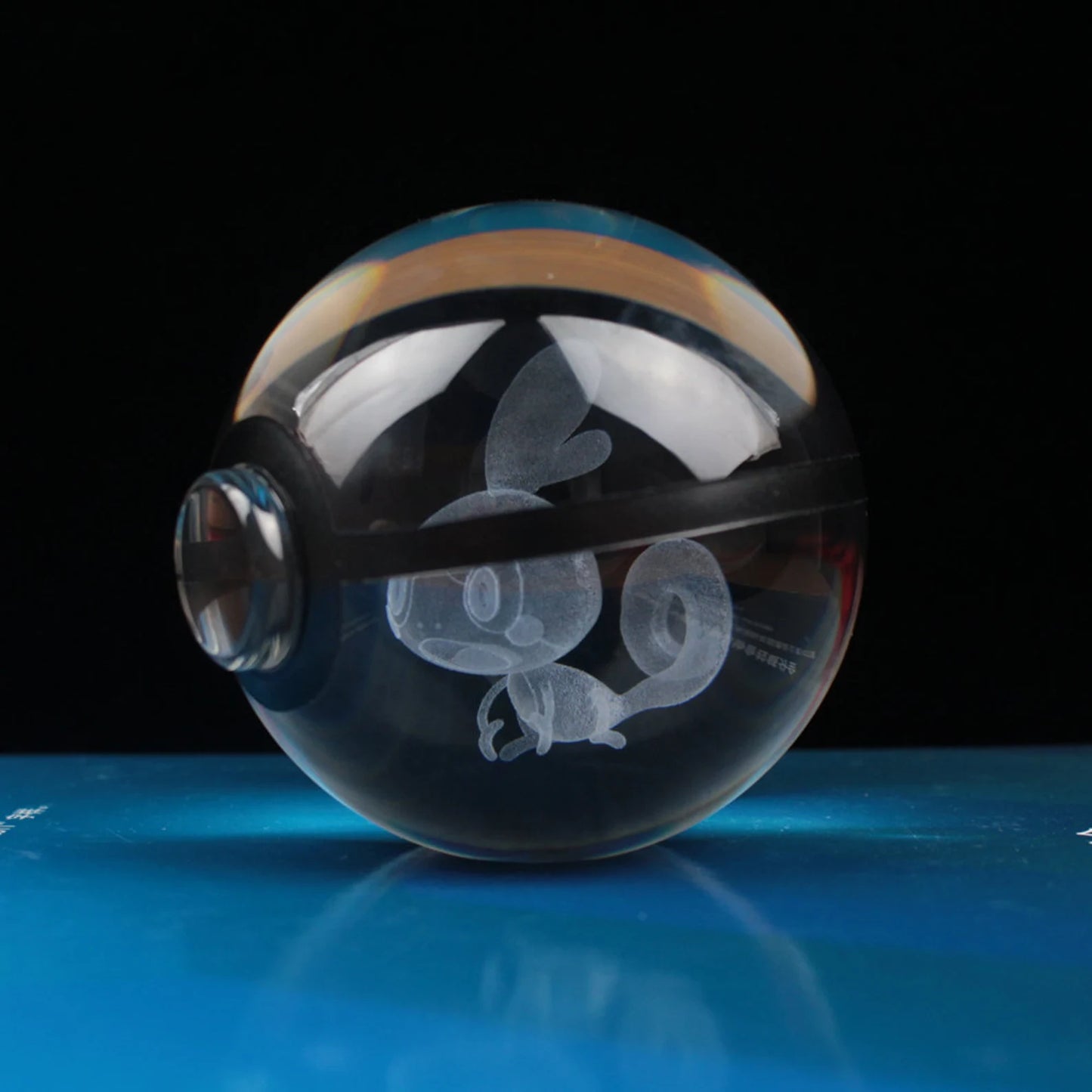Sobble Large Crystal Pokeball 3D Laser Engraving