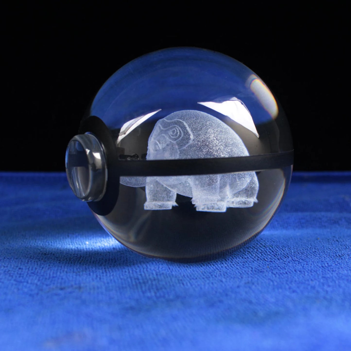 Mamoswine Large Crystal Pokeball 3D Laser Engraving