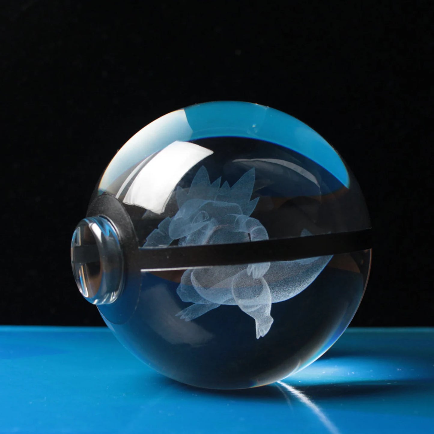 Feraligatr Large Crystal Pokeball 3D Laser Engraving