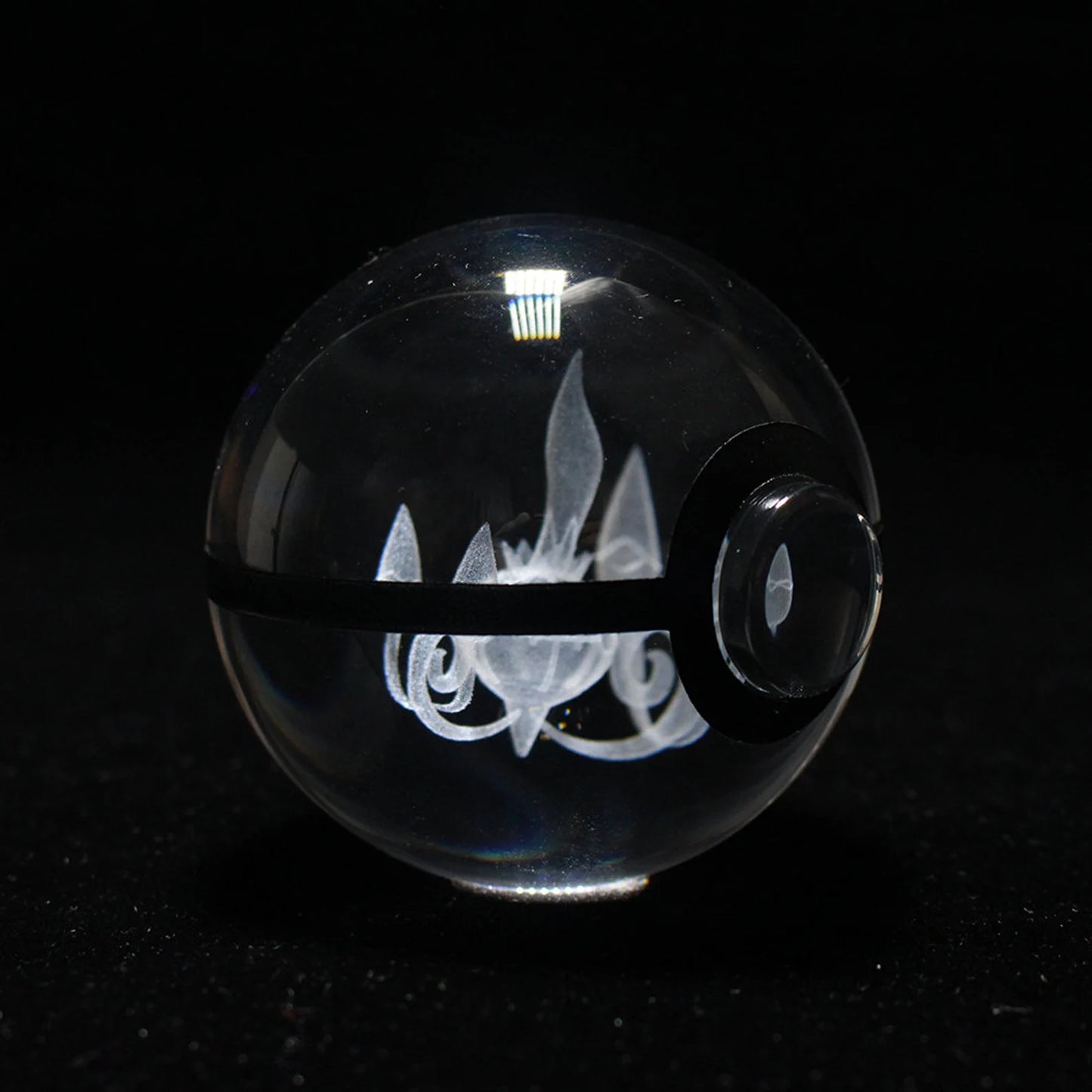 Chandelure Large Crystal Pokeball 3D Laser Engraving