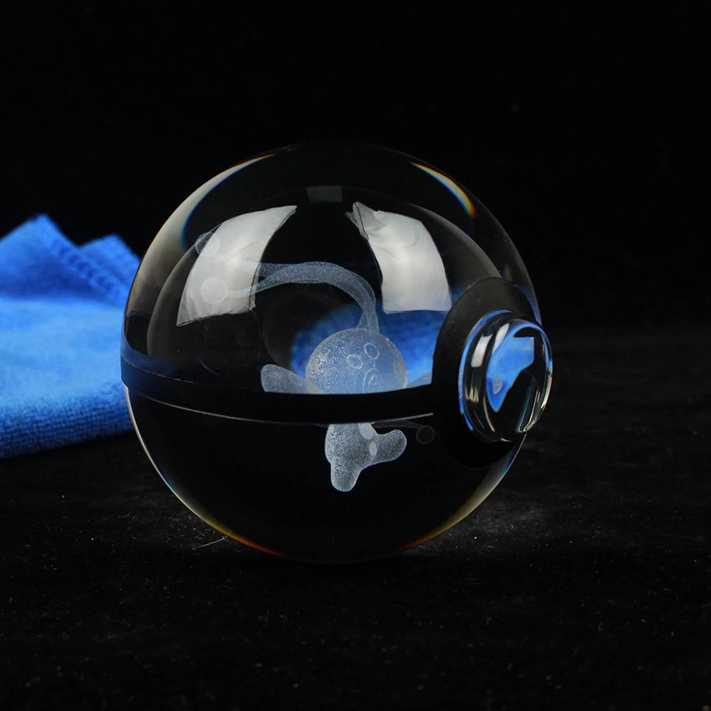 Manaphy Large Crystal Pokeball 3D Laser Engraving