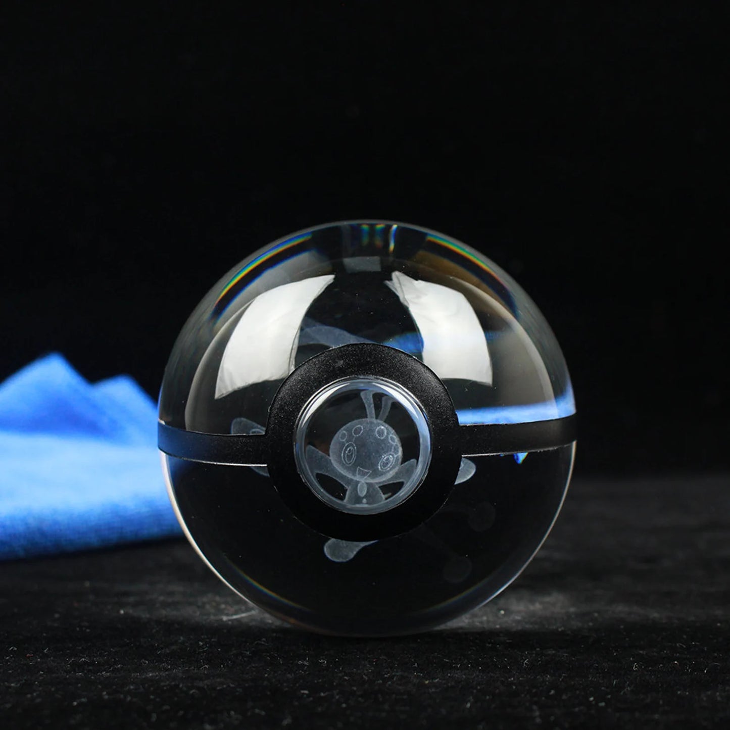 Manaphy Large Crystal Pokeball 3D Laser Engraving