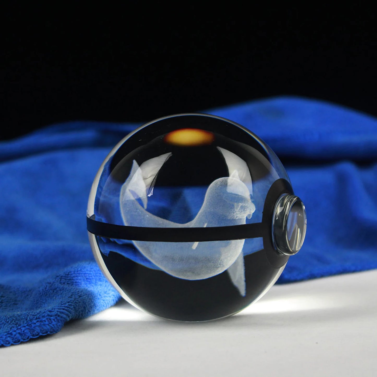 Dewgong Large Crystal Pokeball 3D Laser Engraving