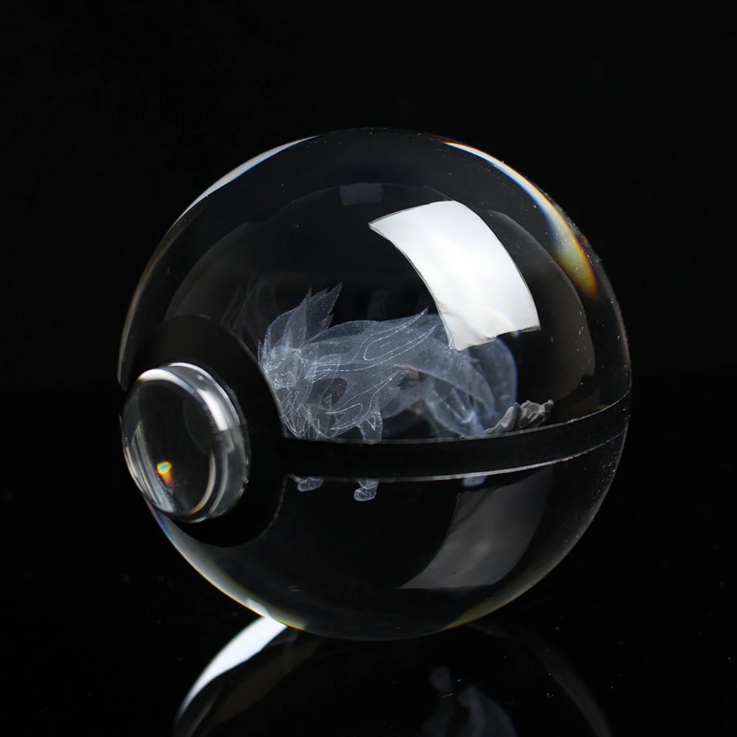 Zamazenta Large Crystal Pokeball 3D Laser Engraving