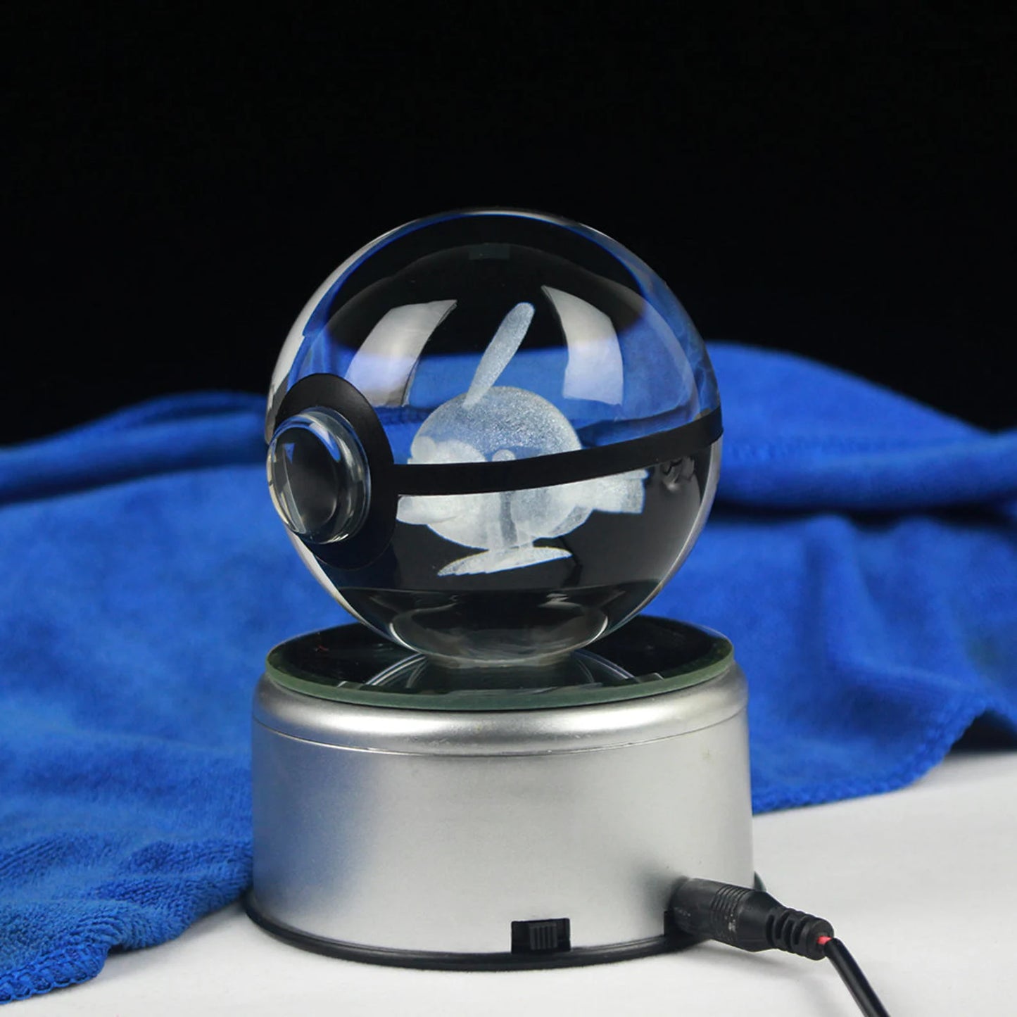 Natu Large Crystal Pokeball 3D Laser Engraving
