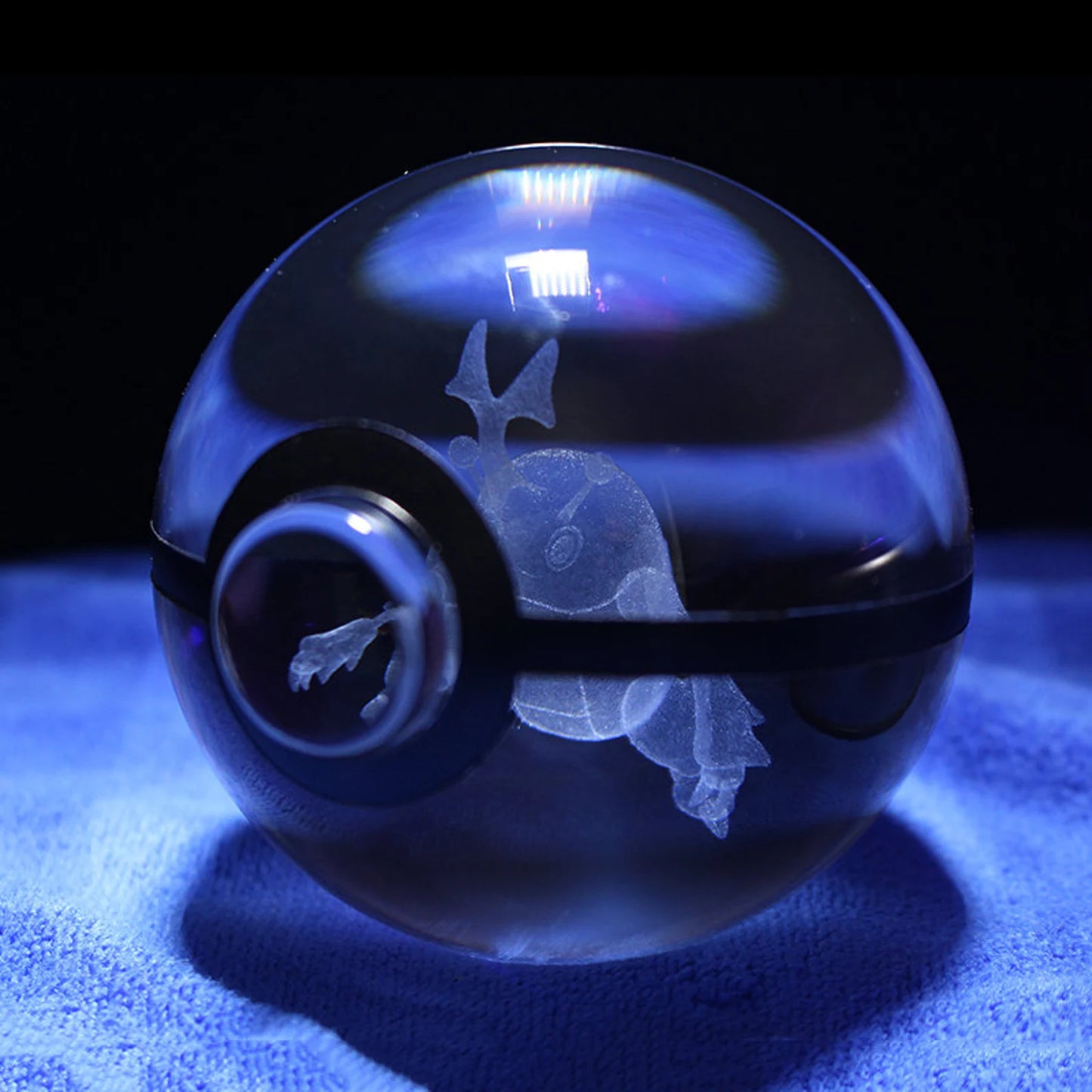 Heracross Large Crystal Pokeball 3D Laser Engraving
