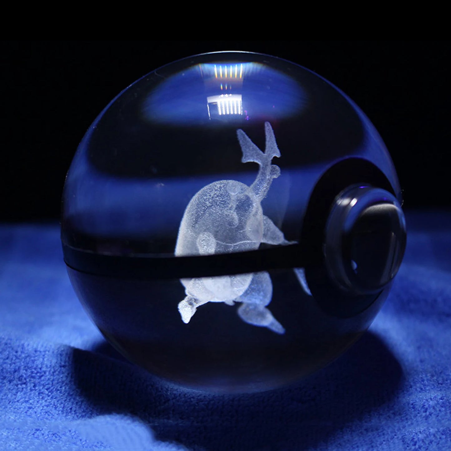 Heracross Large Crystal Pokeball 3D Laser Engraving