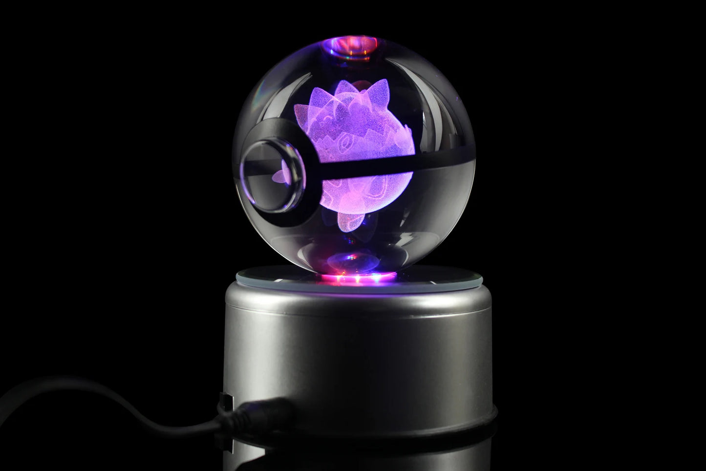 Togepi Large Crystal Pokeball 3D Laser Engraving