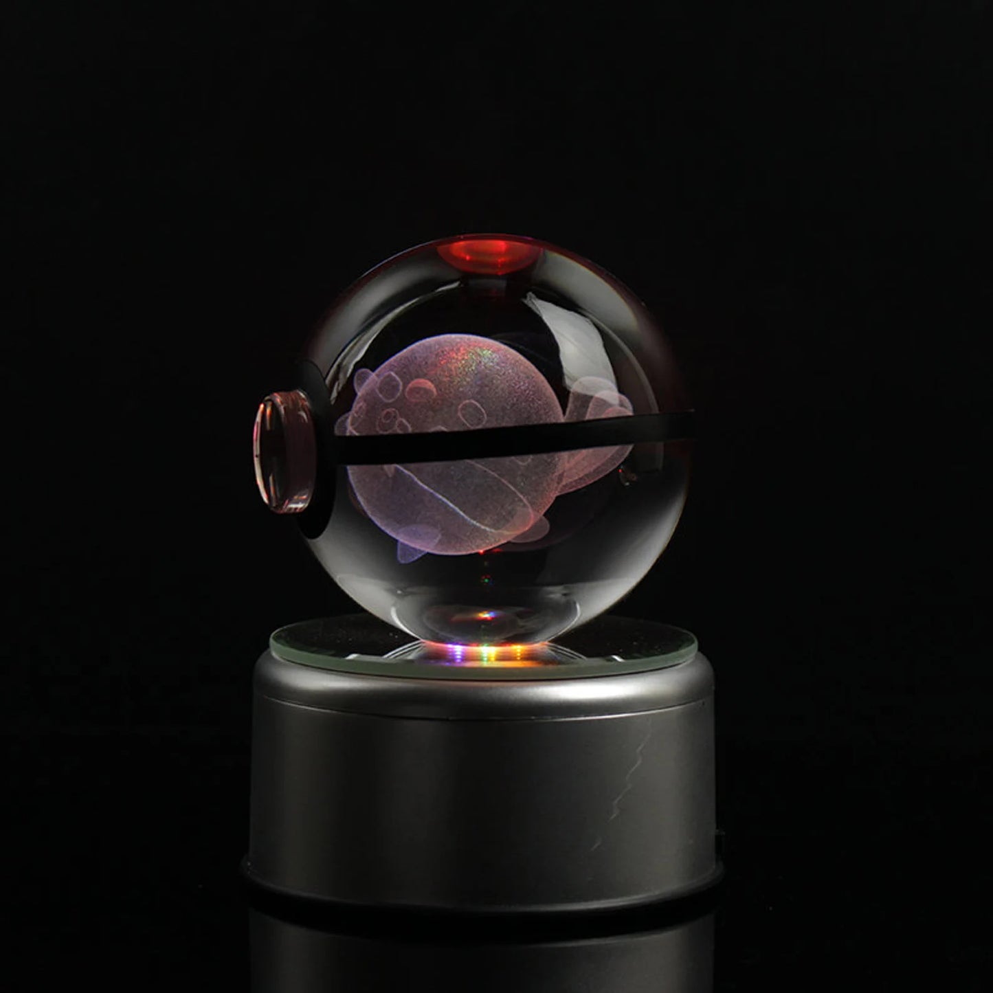 Spheal Large Crystal Pokeball 3D Laser Engraving
