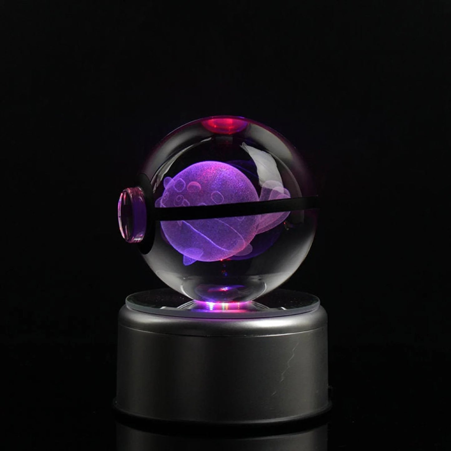Spheal Large Crystal Pokeball 3D Laser Engraving